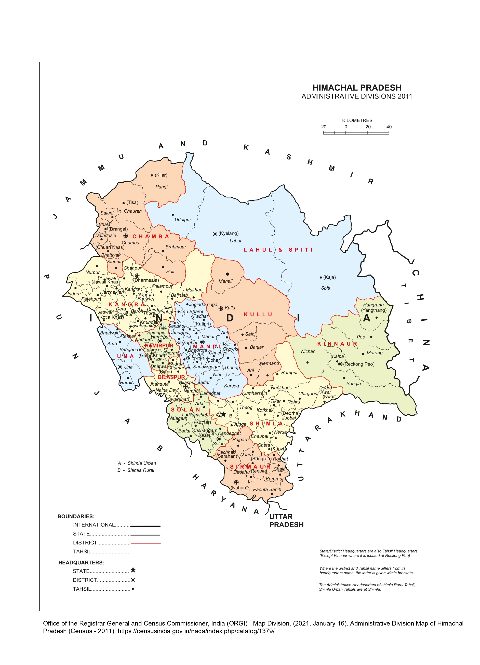 Himachal Pradesh Map